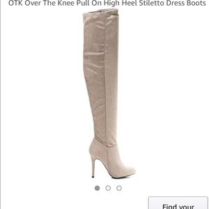 Anne Michelle Suede Knee high boots
